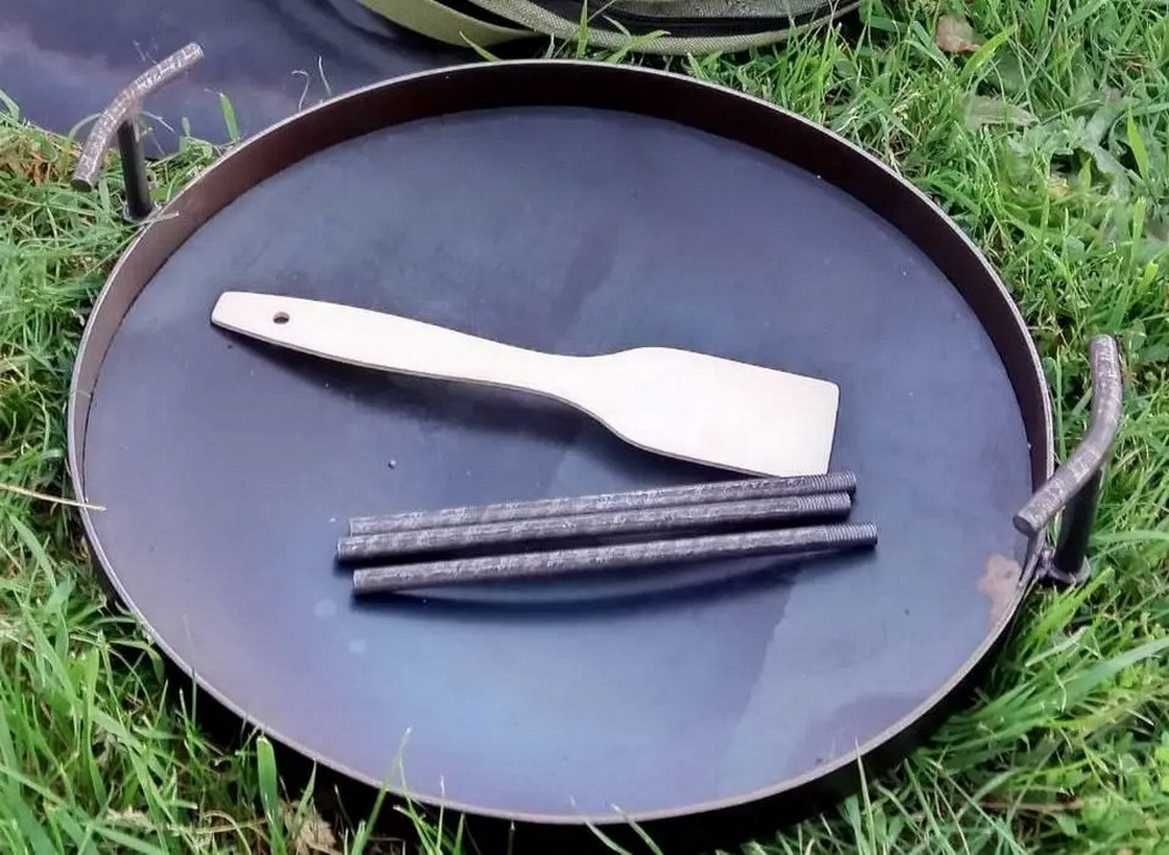 Петельня сковорода з диска борони 50 см садж метал 4 мм