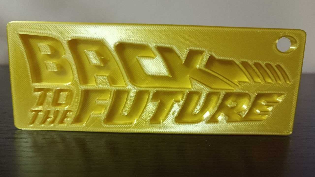 Tabliczka Wydruk 3D: BACK TO THE FUTURE i DeLorean