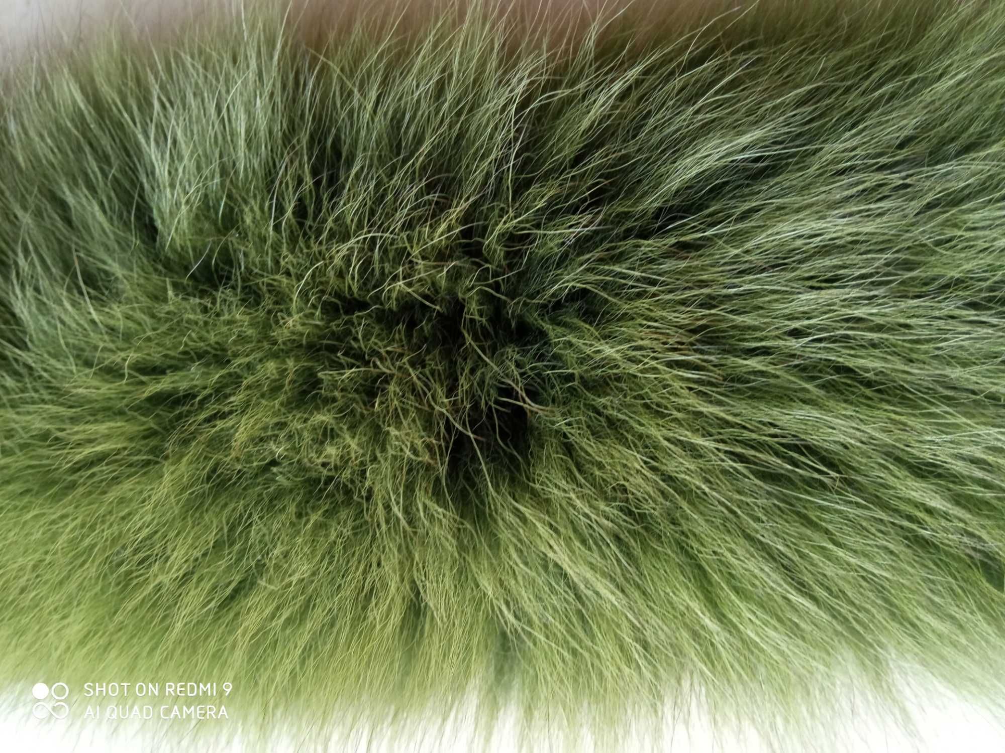 Obszycie kaptura kołnierza lis naturalny 80 cm khaki