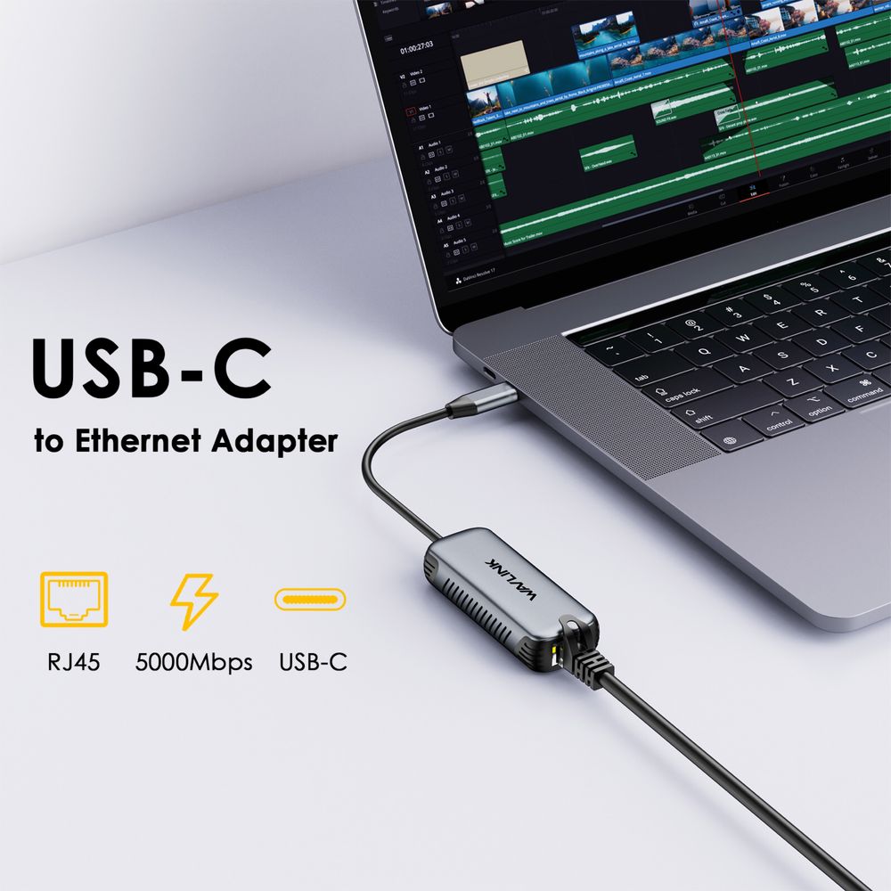 адаптер WAVLINK USB Type-C на Gigabit Ethernet.