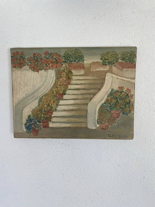 Quadro: Sardinheiras nas escadas