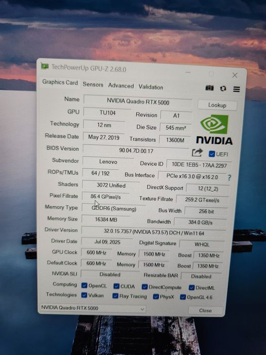 Ігровий ТОП workstation ThinkPad P53_Xeon E2276_Nvidia RTX 5000 16gb