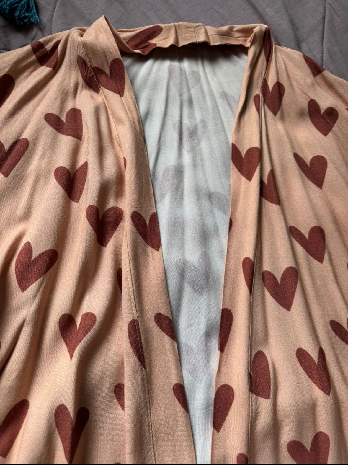La Millou szlafrok kimono bambusowe Heartbreak Pink w serca