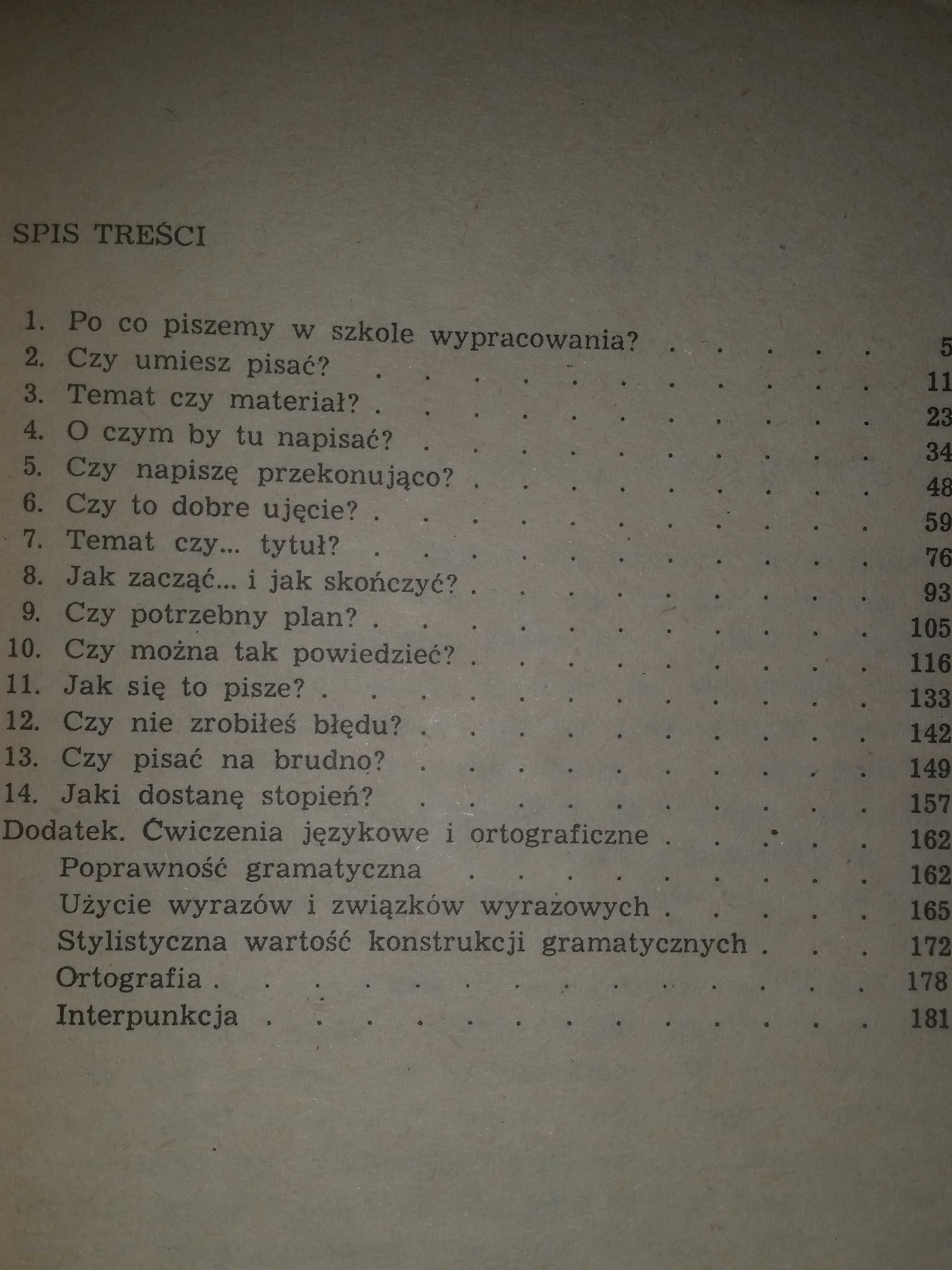Jak pisać wypracowania Zygmunt Saloni poradnik dla uczniów 1988