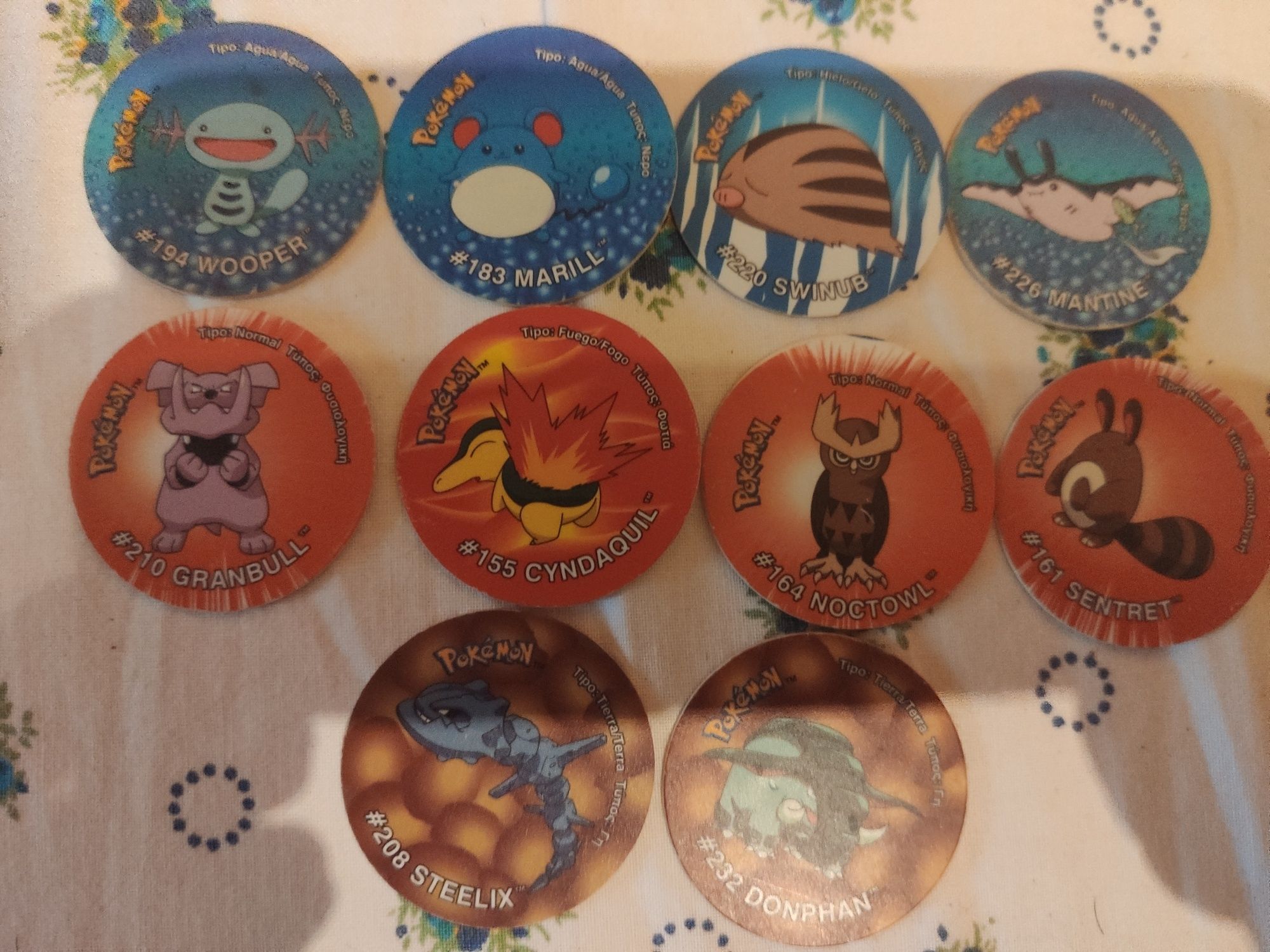 Tazos Pokémon e porta tazos