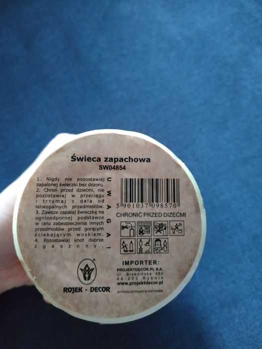 Waniliowa świeca zapachowa