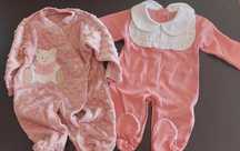Babygrows em cor rosa