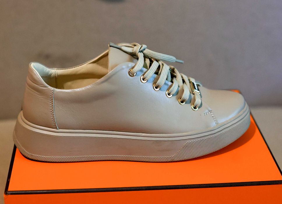 Туфель-кросівок  жіночий на платформі шкіра.