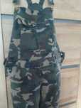 Spodnie jeans ogrodniczki moro S