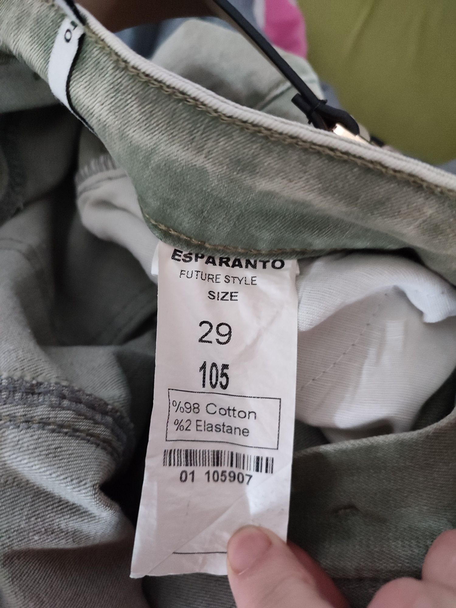 Spodnie damskie Esperanto, kolor jasny khaki rozL