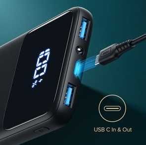 Powerbank de carregamento rápido Iniu 10000mAh, 22,5W - Novo e selado