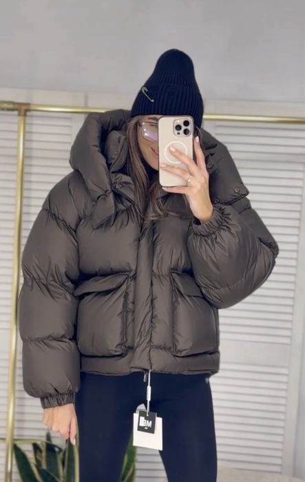 Куртка пуфер шоколад