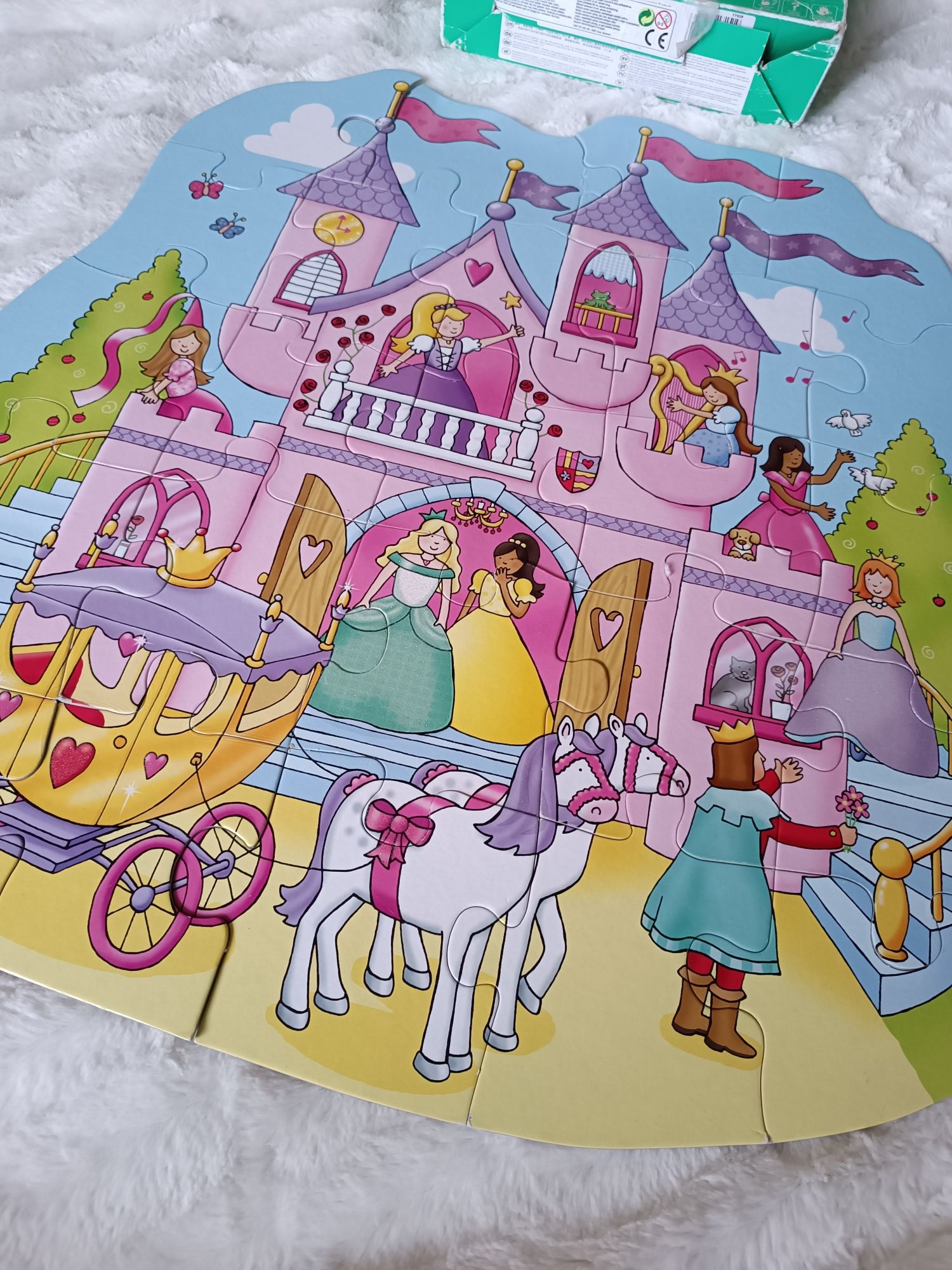 Puzzle ELC vintage księżniczki zamek dla dziewczynki duże grube