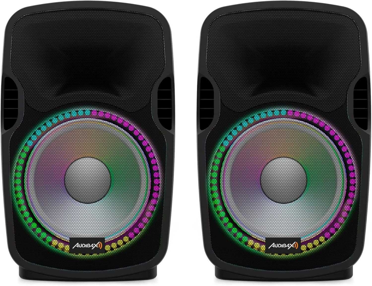 Audibax,Głośnik Party 212 2x15"Głośniki PRO Głośnik Bluetooth,Moc 600W