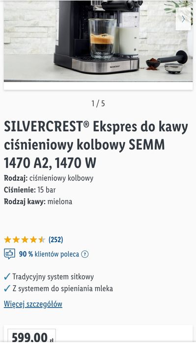 Ekspres do kawy silvercrest