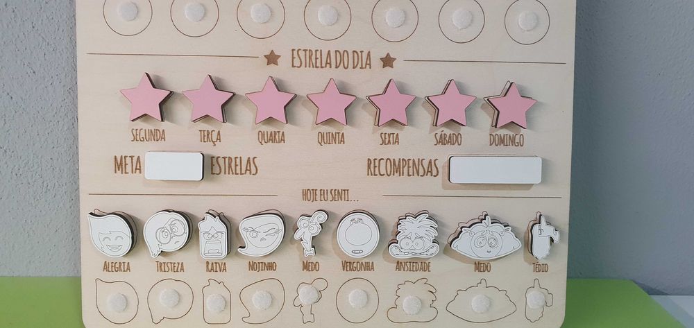 Quadro Rotinas e Emoções Personalizado