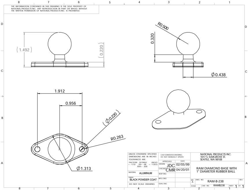 RAM Mounts RAM-B-238U - APEX24 Gdynia