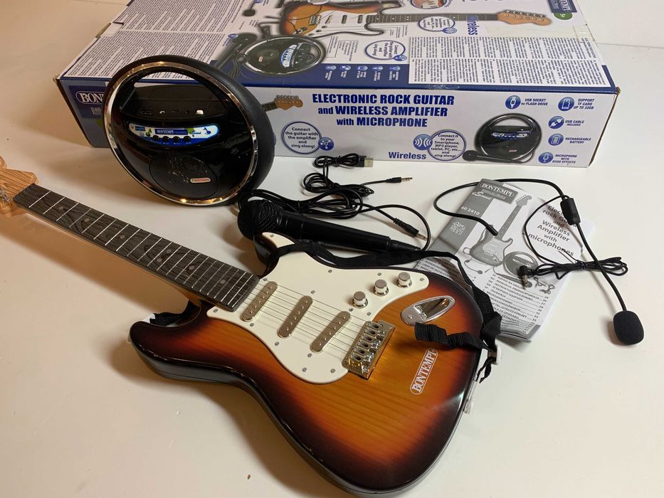Bontempi RockMaster Gitara Elektroniczna i Wzmacniacz Bezprzewodowy