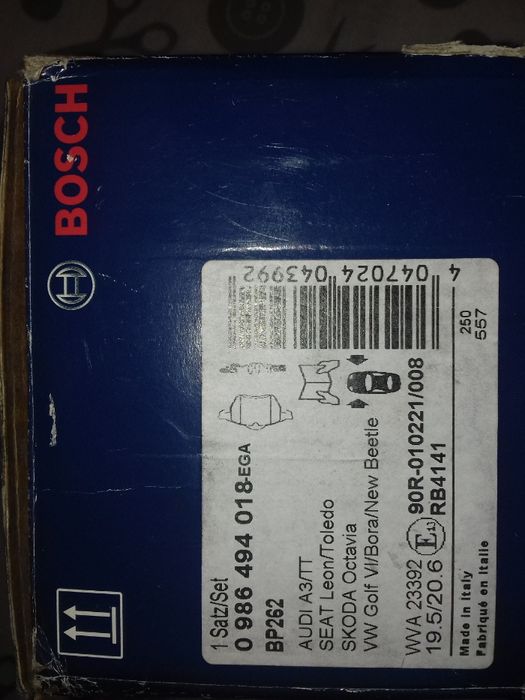 Pastilhas de travão Seat Leon 1m/ golf 4 / a3 / toledo