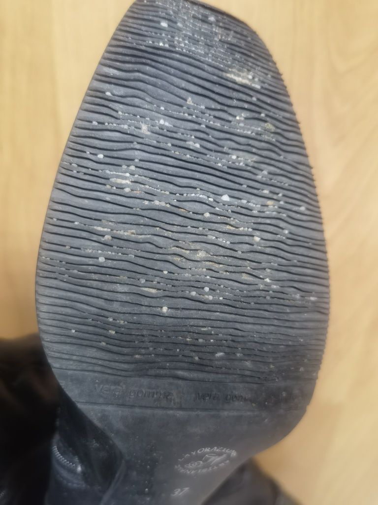 Buty jesienno zimowe damskie skórzane kozaki 37 skóra naturalna