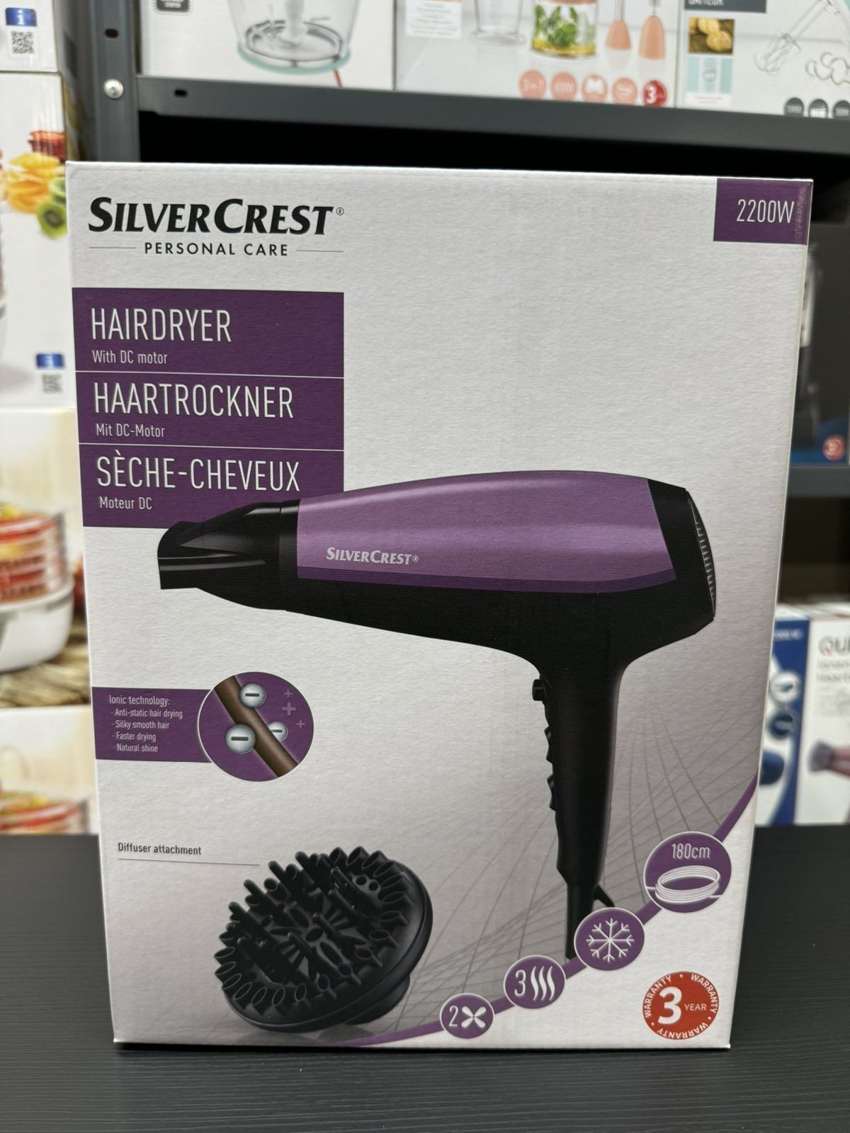 Німецький фен з функцією іонізації SILVERCREST SHDB 2200