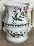 Komplet porcelanowych donic z motywem botanicznym