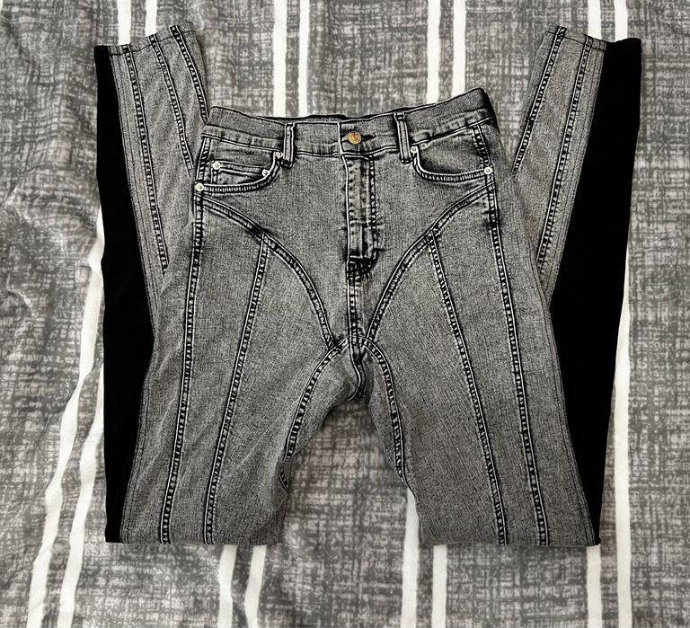 Mugler Structured Contrast Panel Jeans
