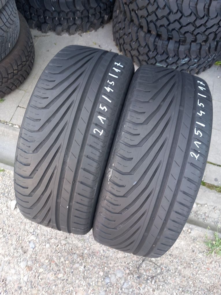 2x Opony Używane Letnie 215/45R17 Uniroyal