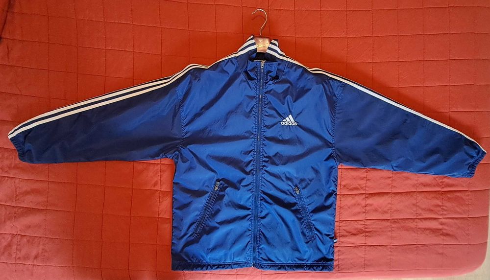 Casaco Adidas azul (anos 90) - Tamanho L