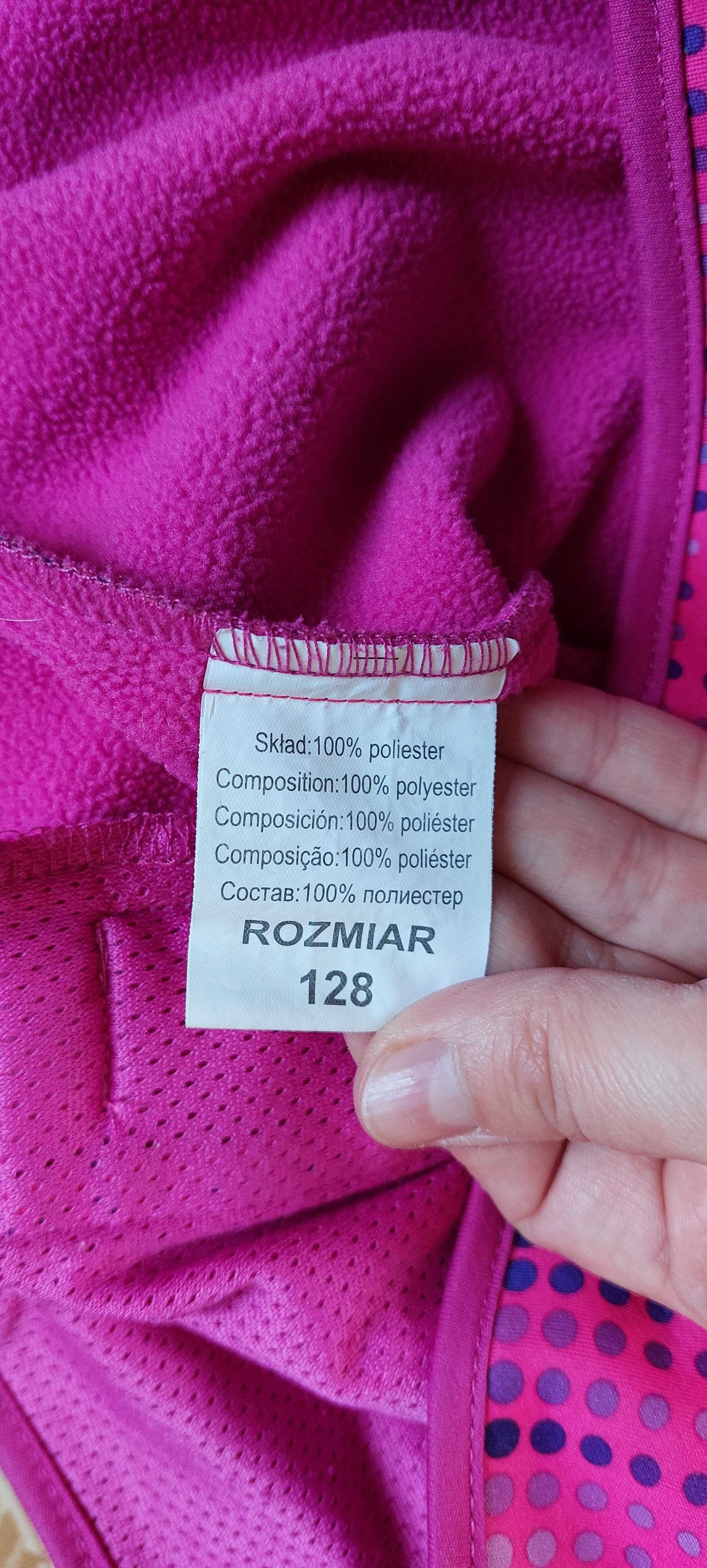 Wiosenna jesienna Kurtka dziewczęca na polarze 128