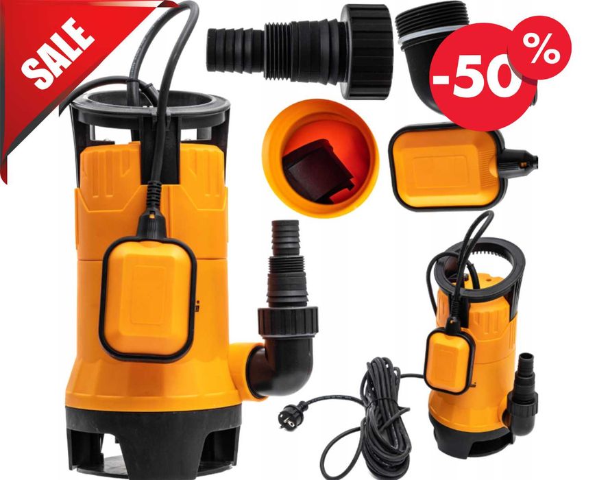 POMPA DO WODY Brudnej Czystej Szamba Ścieków 12500l/h Eco (GRATIS)