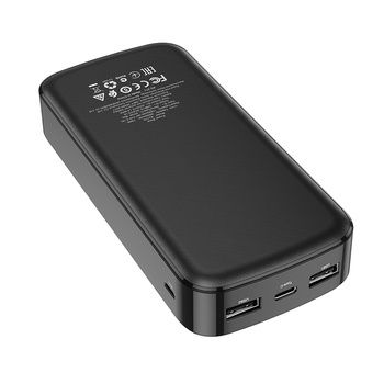 Borofone Power Bank 20000mAh BJ17A Mike - 2xUSB - czarny