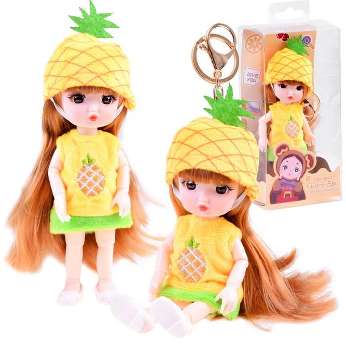 Owocowa Laleczka Ananas breloczek ZA3764