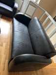 Sofa 2-osobowa + fotel skórzany, komplet wypoczynkowy AEK Design