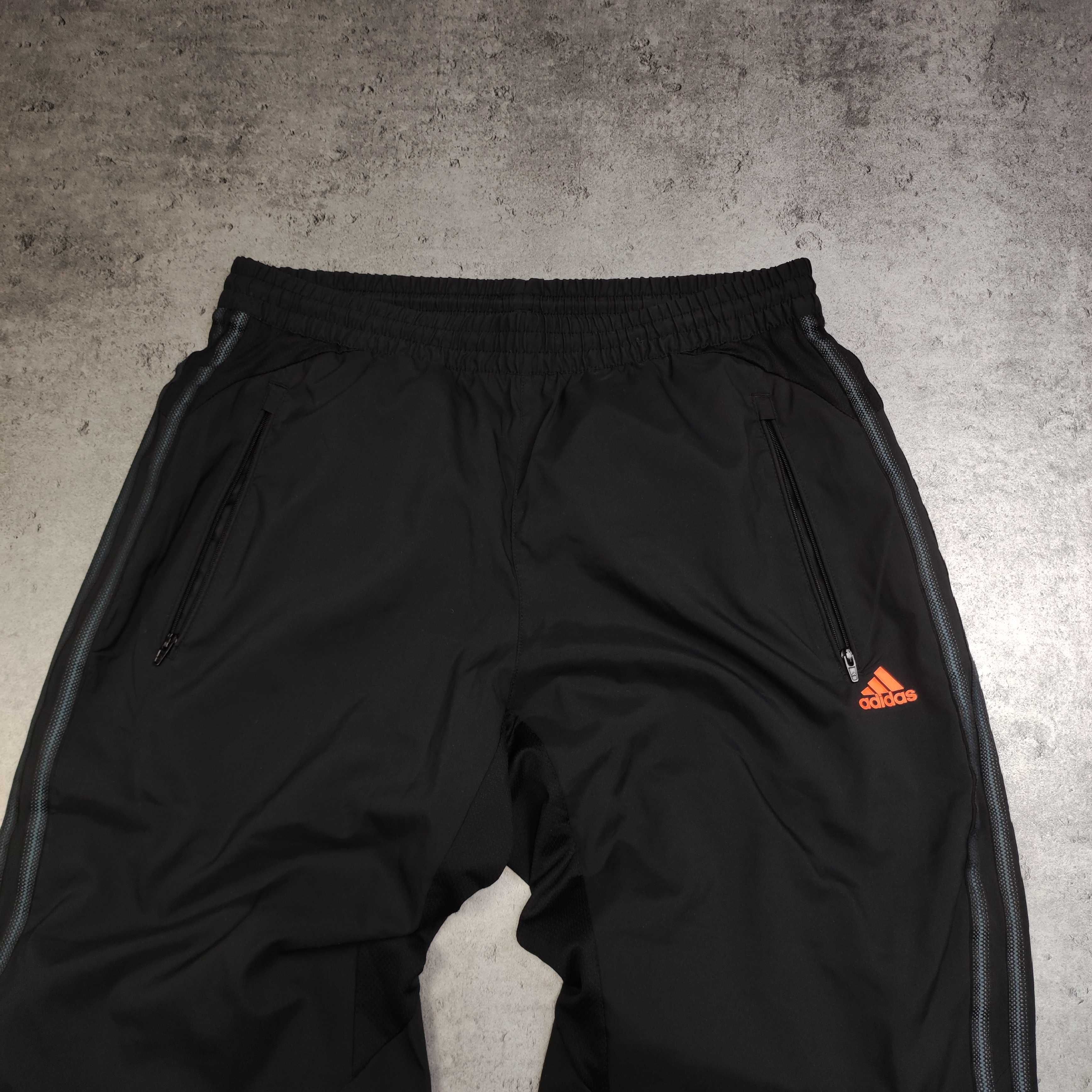 MĘSKIE Dresy Sportowe Spodnie Trekking 3 Paski Kieszenie Adidas Logo