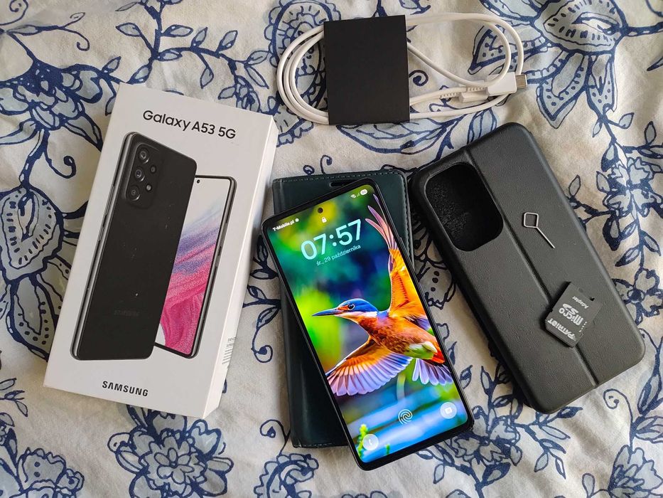 Samsung galaxy A53 5G  6/128 plus 128 karta gratis. Jak NOWY. czt.opis