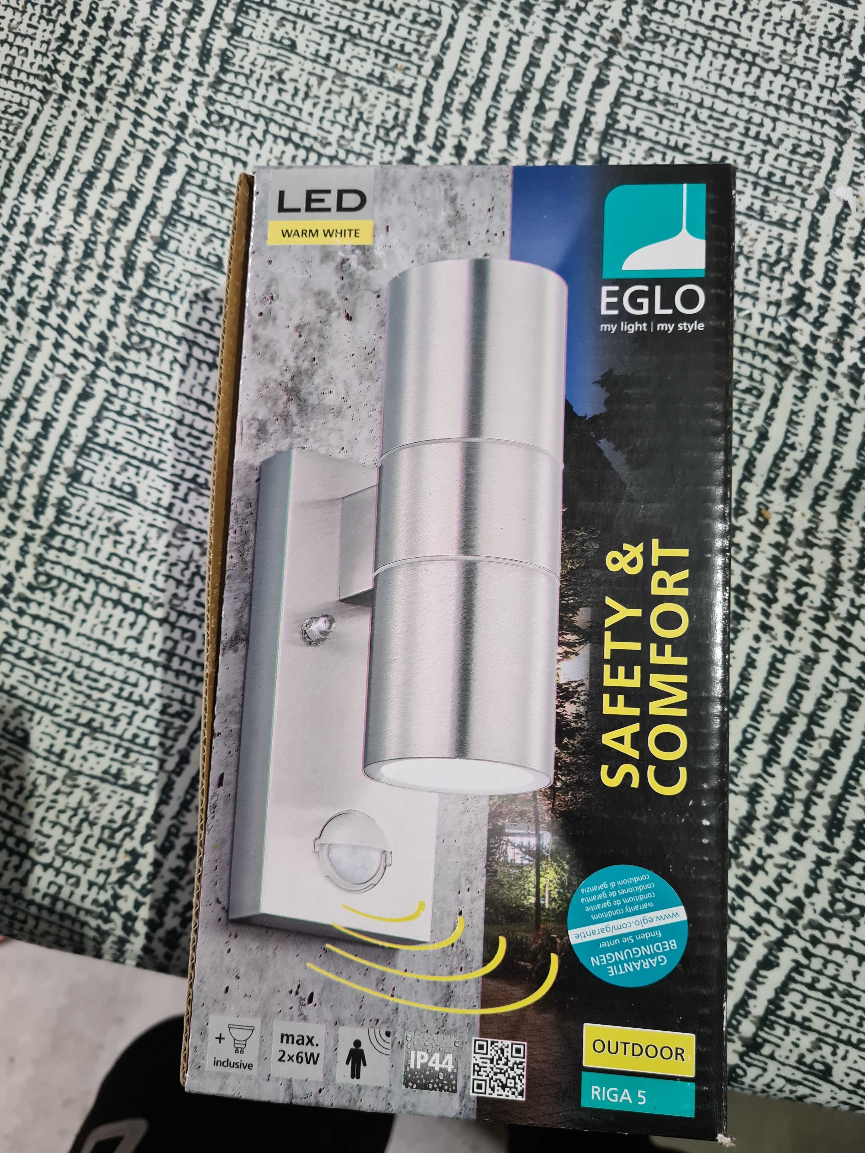 EGLO Zewnętrzna lampa ścienna LED Riga 5, 2-punktowa lampa