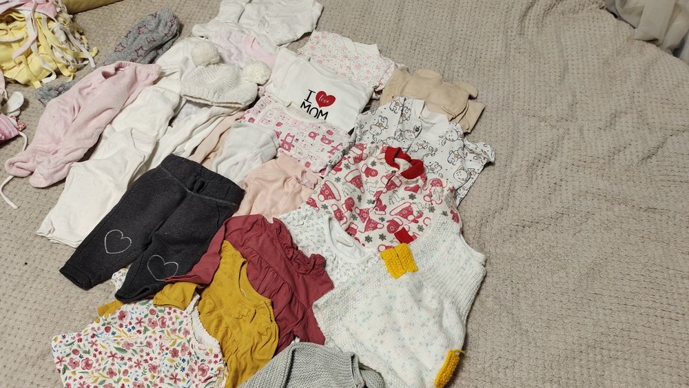 Пакет речей на новонароджену дівчинку, речі на дівчинку, 56-62-68 розм