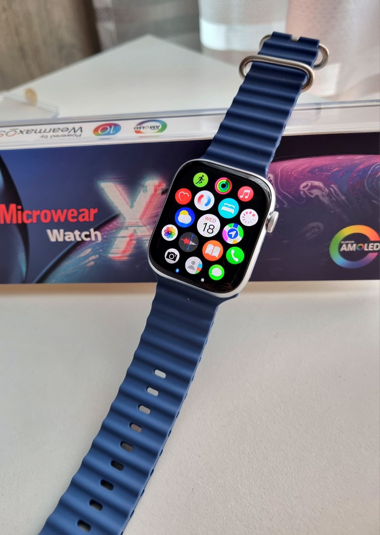 Smartwatch Mikrowear granatowy pasek