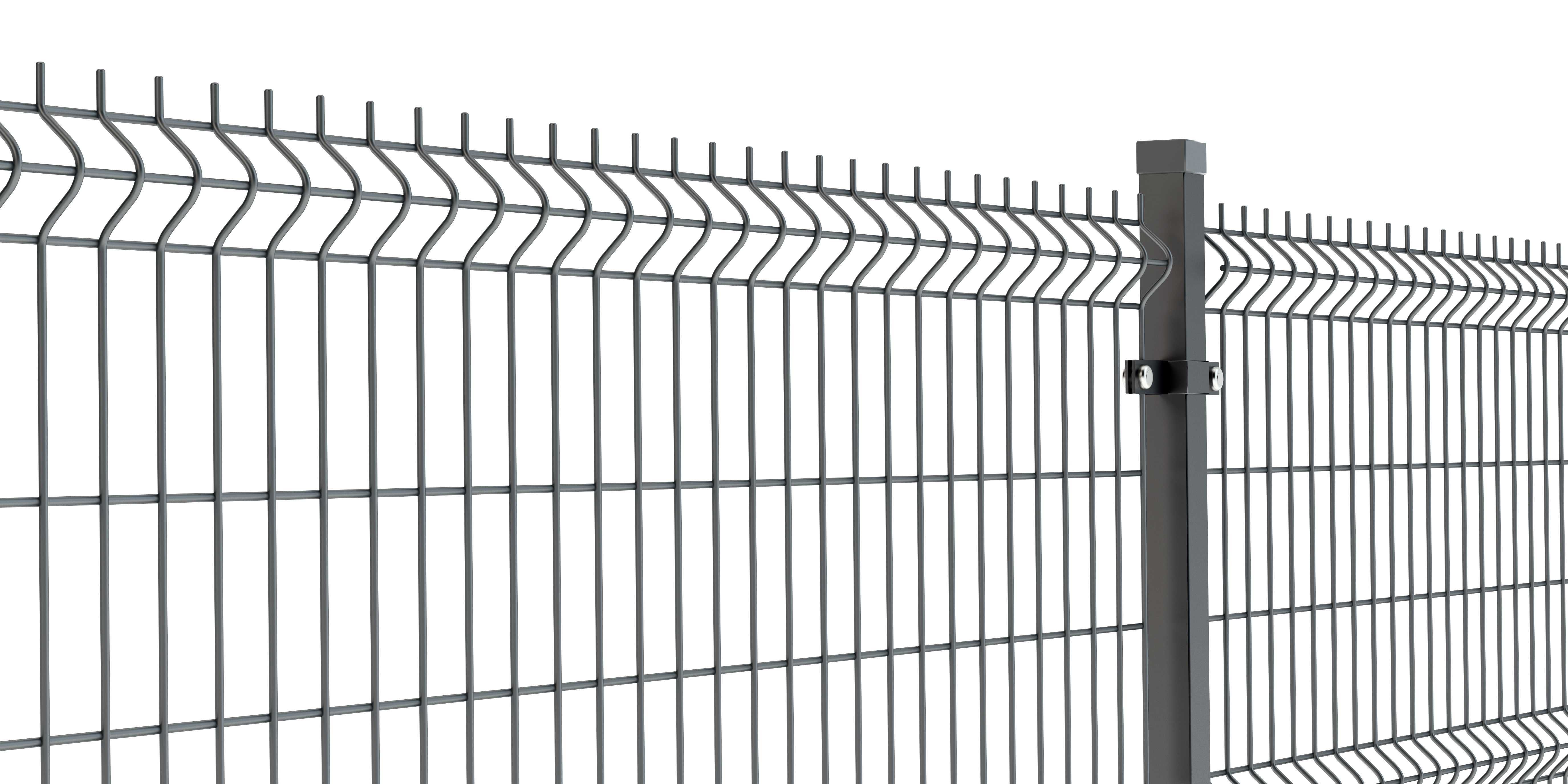 Zestaw ogrodzenia panelowego 153cm, panel ogrodzeniowy, podmurówka,