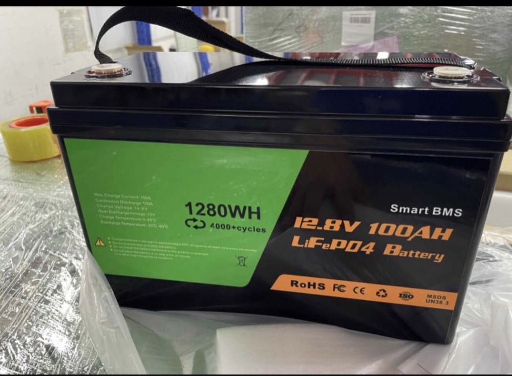 Акумулятор LiFePO4 12V / 12,8V 100 A/h  BMS комірки класу А фірми CATL