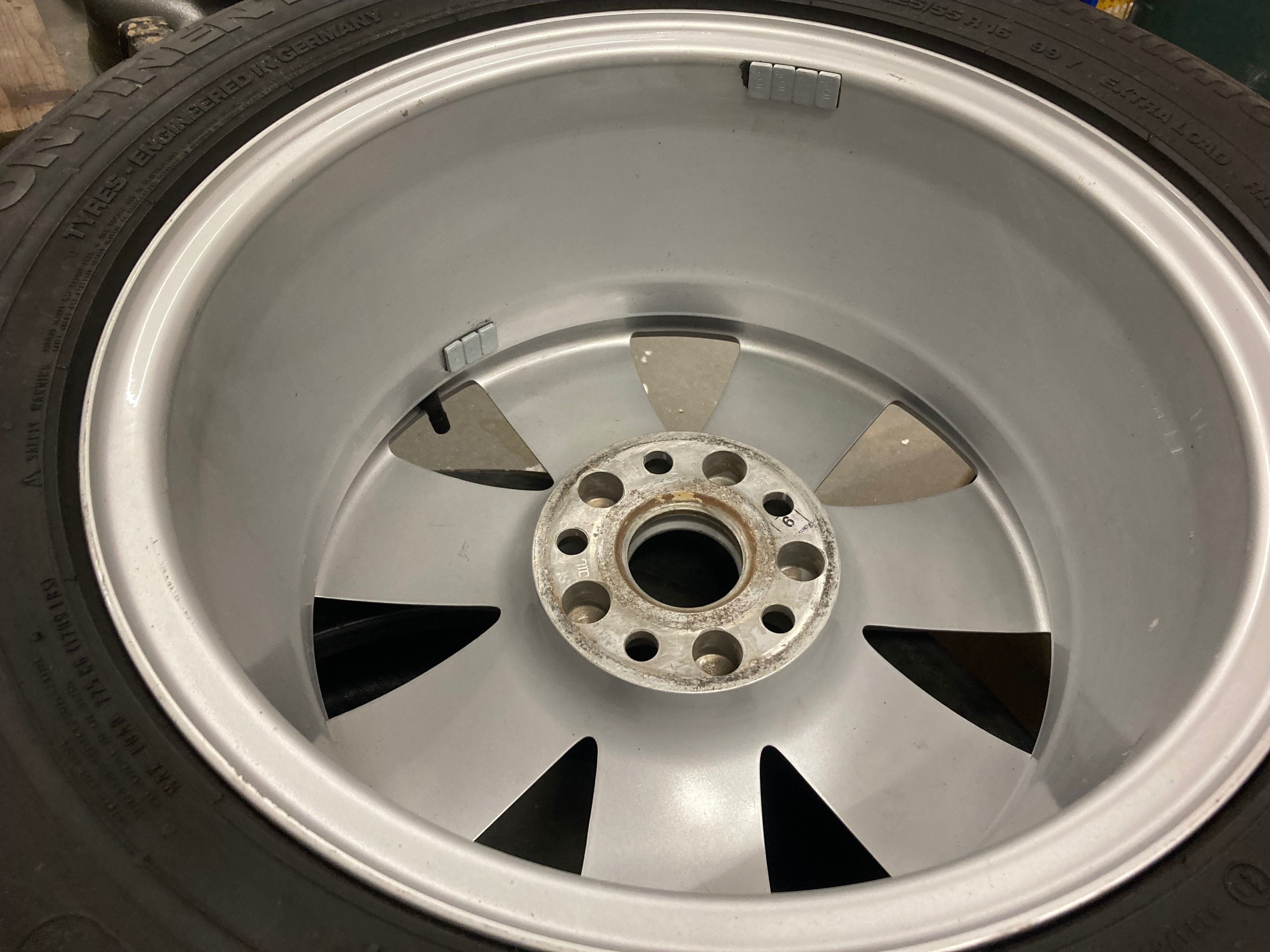 Felga Audi oryginał 225/55/16 opona continental zapas c6 a6 aluminiowa