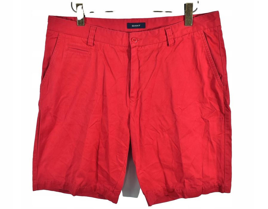 Gant Męskie Czerwone Spodenki Bermudy Chinosy 38