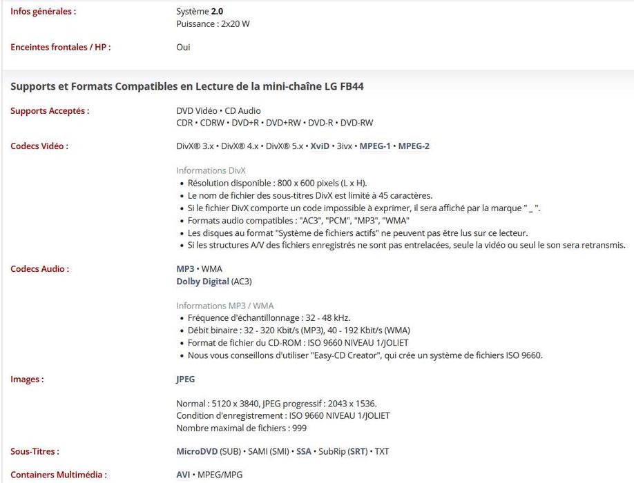LG - Aparelhagem, leitor de DVD e docking para Ipod