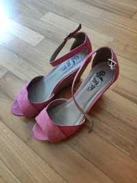 Sandálias cunha cor de rosa, 38