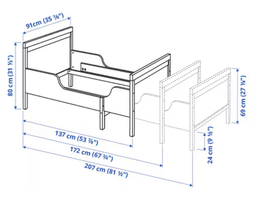 Lóżeczko IKEA sundvik