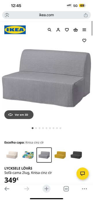 Sofá cama 2 pessoas, pratico
