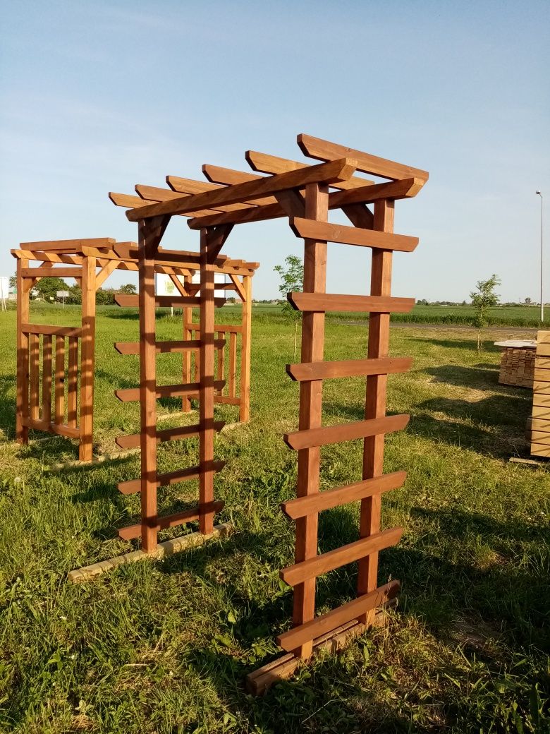 POMALOWANA Pergola Ogrodowa Drewniana 150cm x 80cm x 210cm