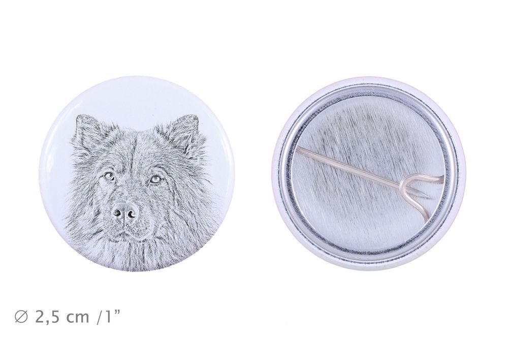 Eurasier przypinka z psem mała Art-Dog