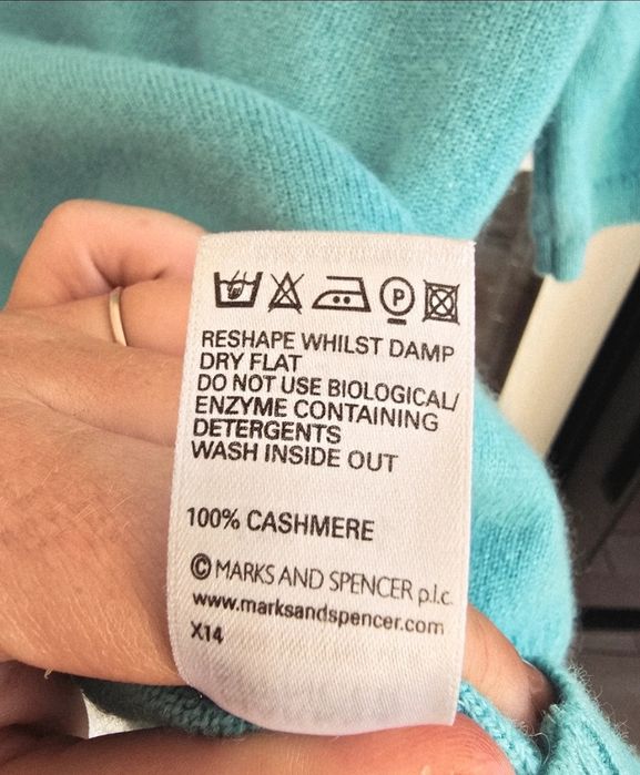 Sweter kaszmirowy wełniany 42 Marks&Spencer premium puszysty